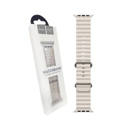 Hoco Double Buckle Silicone Bracelet for iWatch WA12 Original Series Marine (42/44/45/49mm) Silver Hoco Double Buckle Silicone Bracelet for iWatch WA12 Original Series Marine (42/44/45/49mm) Silver